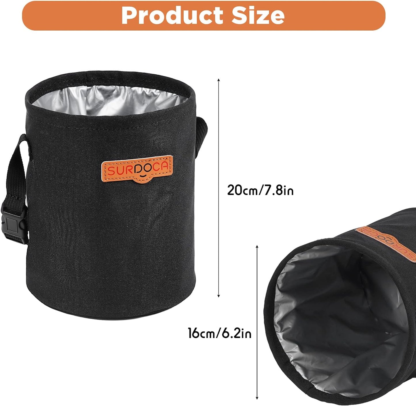 Waterproof Car Trash Can SURDOCA